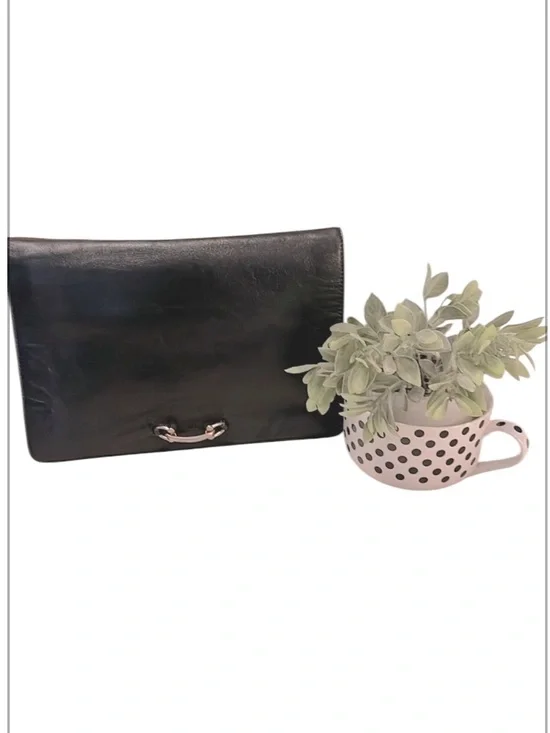 Vintage Retro Black Leather iPad Tablet Laptop Case