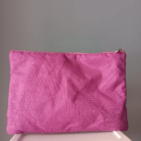 New Noted by Post-it Zip Top Canvas Laptop Pouch Magenta Pink 10