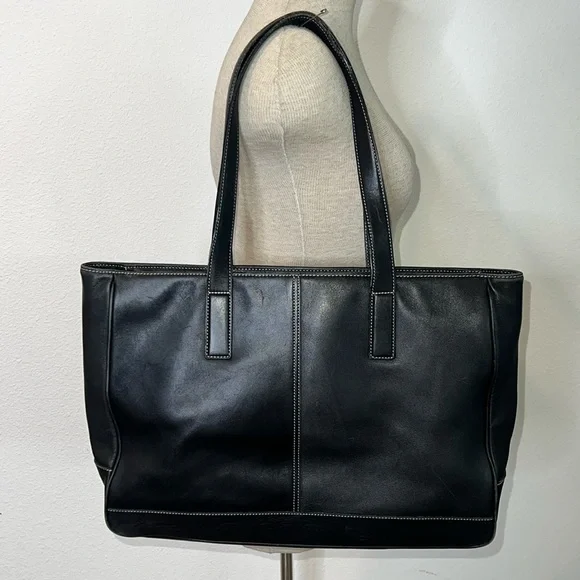 Coach Leather Laptop Briefcase Tote Bag