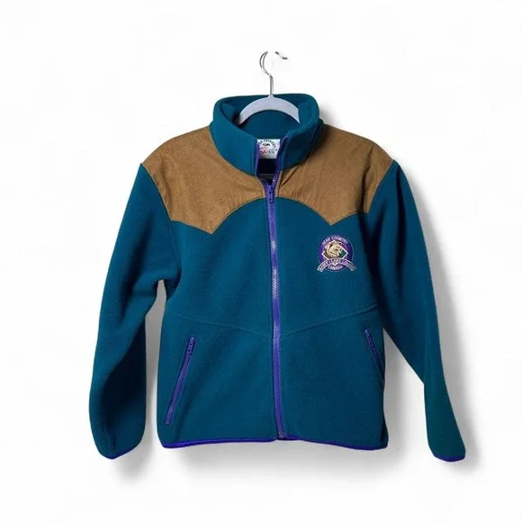 Bear County Fleece with faux‎ suede full zip