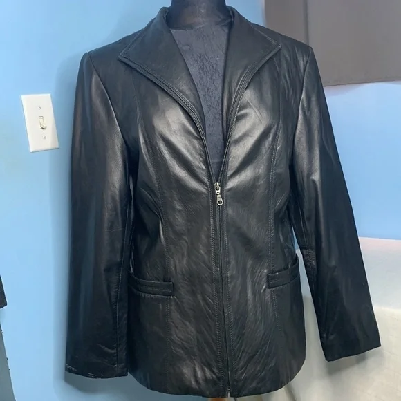 Comstock RC Expeditions soft leather jacket in black