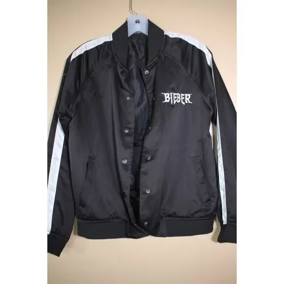 Justin Bieber Purpose Tour black/white jacket size small