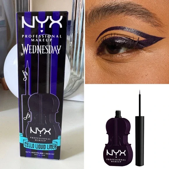 NYX Wednesday Cello Liquid Liner Vivid Matte Liquid Eyeliner “Raven” Vegan