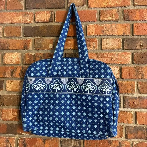 Tanya Lee Designs womens quilted cotton laptop case blue