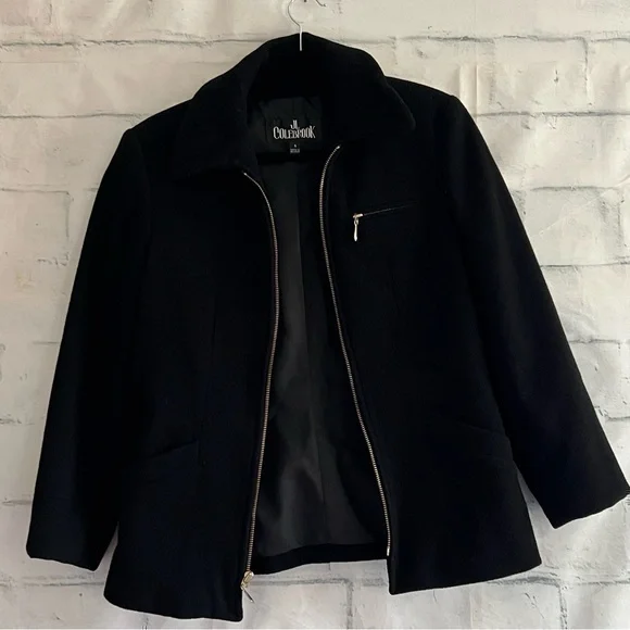 JL Colebrook black wool/cashmere coat. Size S. Like new.