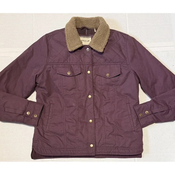 TOAD & CO - Women's Kenai Trucker Jacket - Sherpa Collar Flannel Lined - Medium