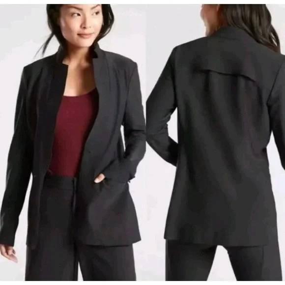 Athleta Women's Size 0 Interstellar Blazer Black Lightweight