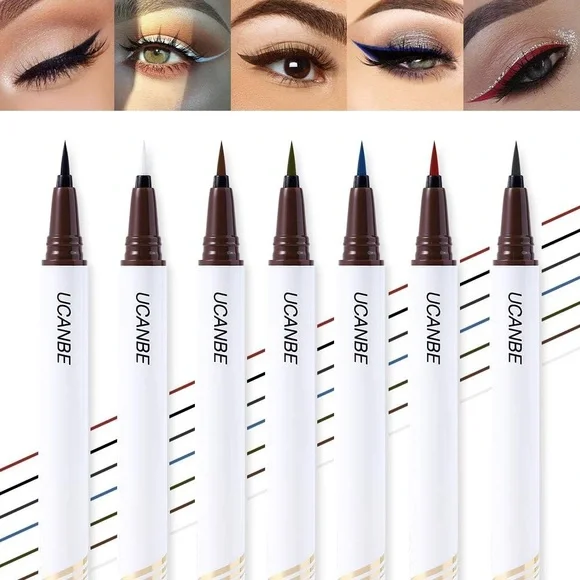 UCANBE 7 Color Precise Definer Liquid Eyeliner Set New in Box