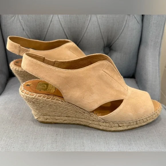 Kanna Open Toe Espadrille Leather‎ Wedge