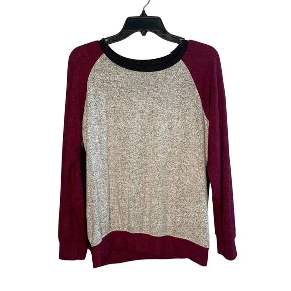 Buffalo David Bitton pullover women's Small color block long sleeve sweatshirt