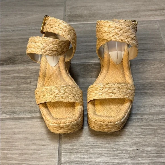 Dolce Vita Natural Braided Espadrille Platform Sandals