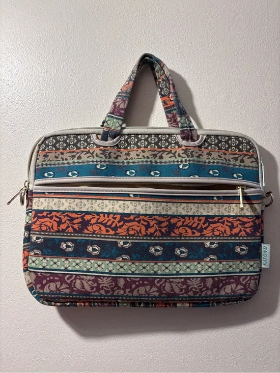 Patterned Multi-Color Women's Laptop Tote Bag