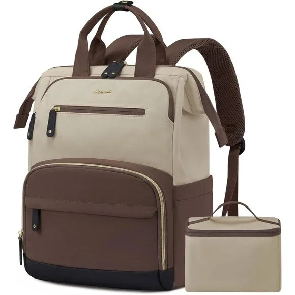 Lunch Backpack Women Insulated Cooler 15.6 Inch Laptop Travel Work Bag