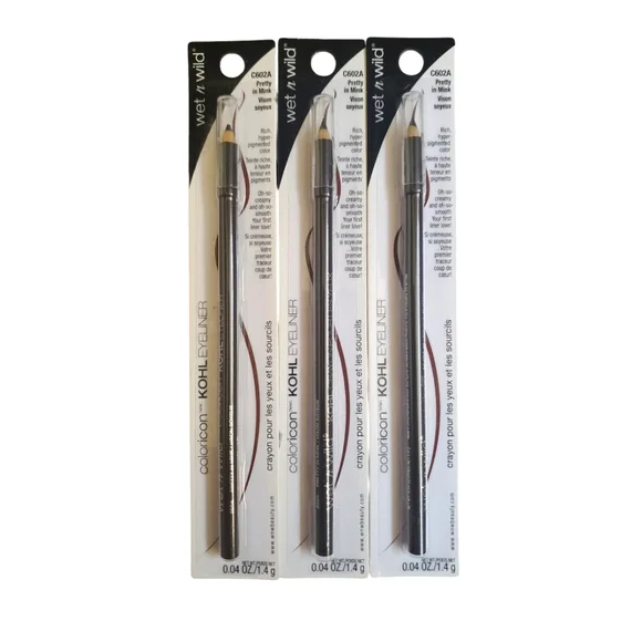 (3) Wet n Wild Color Icon Kohl Eye Liner Pencil 602A Pretty in Mink