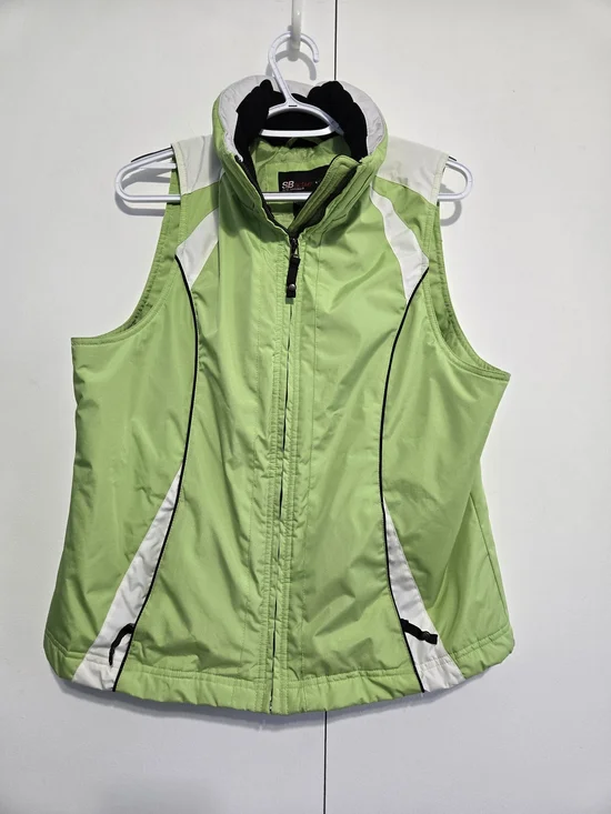 SB Active St Johns Bay Vest Womens Medium Green Zip Up Lightweight Outdoor