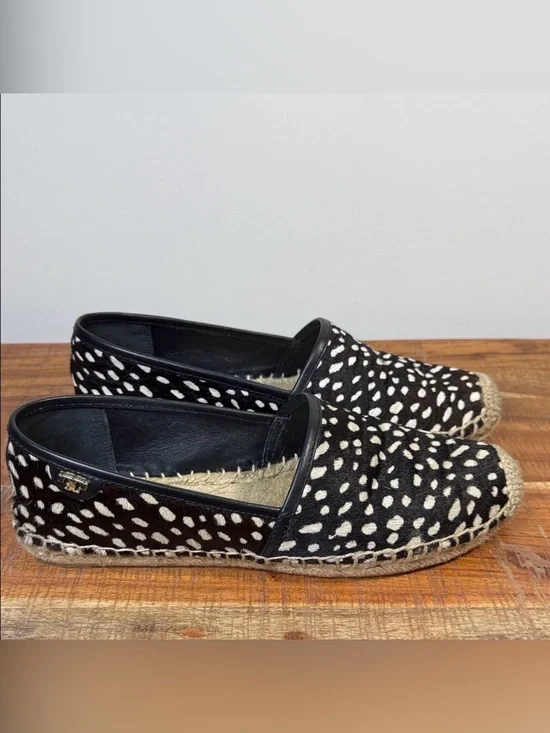Tory Burch Polka dots -Black and White Spotted Women's Espadrille Flats