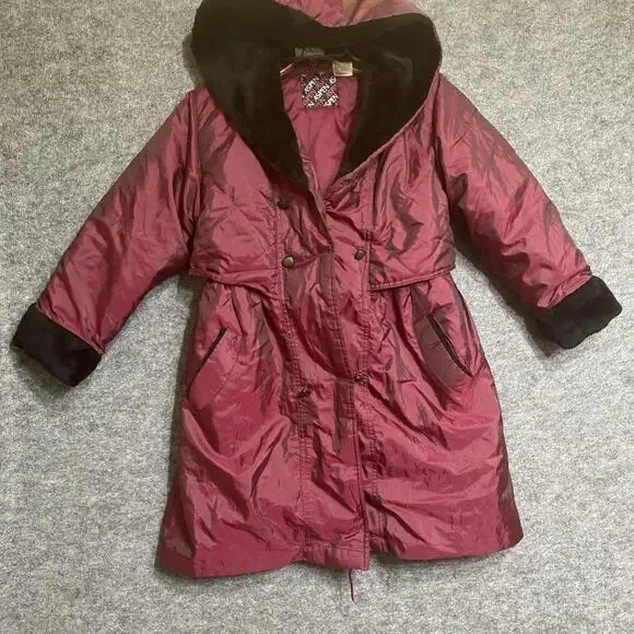 Aspen Long Coat Women’s Size 10R Burgundy business Winter