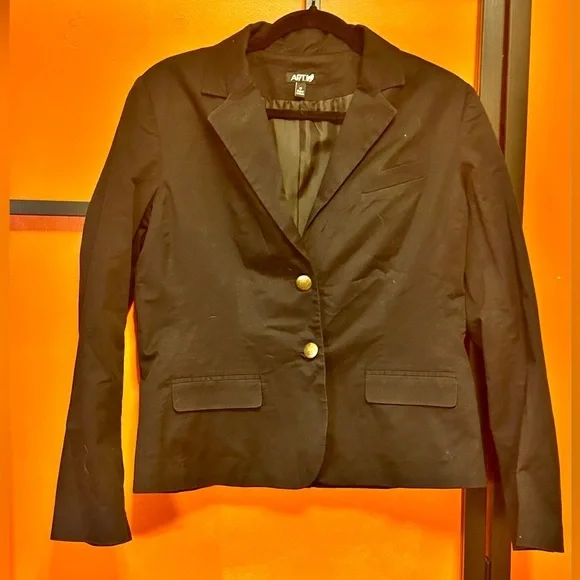 Apt. 9 Black Classic Tailored Blazer -Spring Hwcket