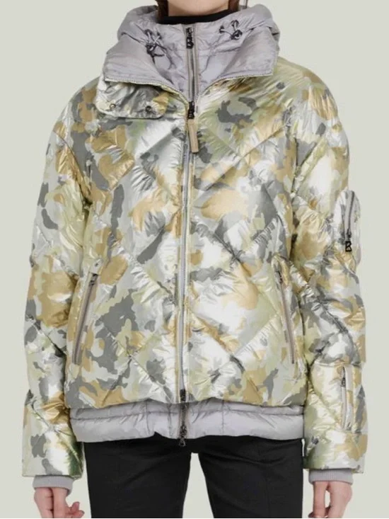 BOGNER Lissi Down Camo-Print Layered Ski Jacket