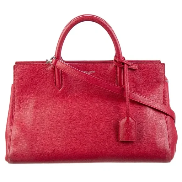 Saint Laurent YSL Small Cabas Rive Gauche 2Way Top Handle Tote Bag Purse