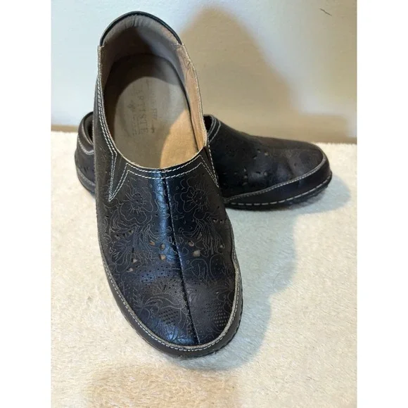 L'Artiste Spring Step -‎ Libora-B Women's Size 37 (6.5) Black Leather EUC