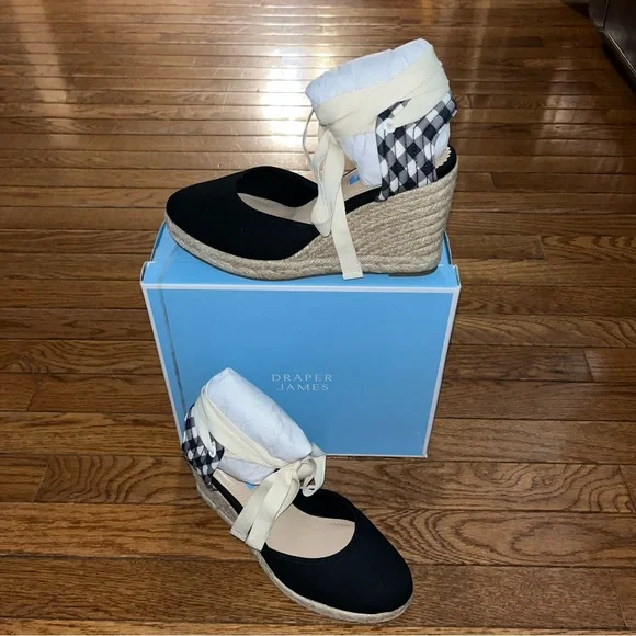 Draper James Bethany Booties Black, White & Tan Checkered Women’s Size 9