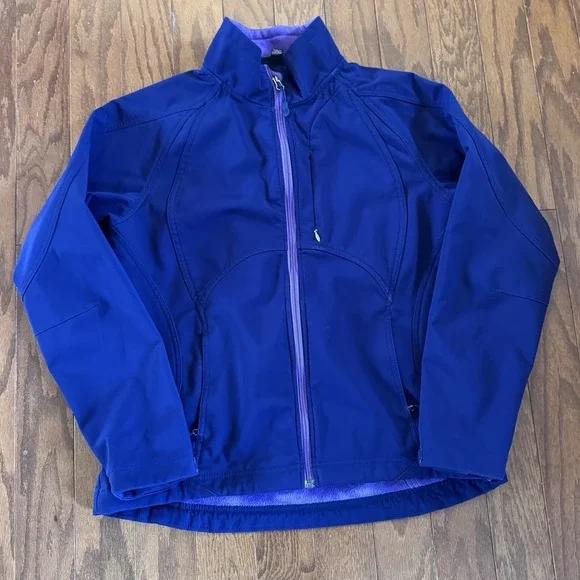 Diamond Double‎ Women's Medium Purple Softshell Jacket Fleece Lined Outdoor Zip