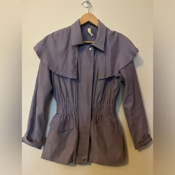 Real Coco Womens’ Cape Jacket Lightweight‎ SZ XS (Lilac Color)