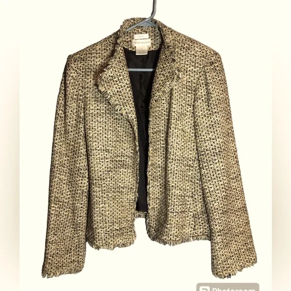 WORTHINGTON 100% silk open front blazer