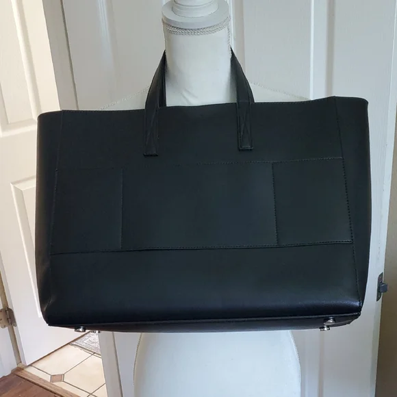 Calpak Sleek Black Laptop Bag for Women