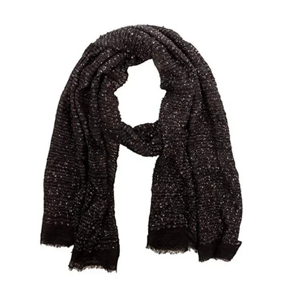 Style&co. Metallic Boucle Scarf (Black, OS)