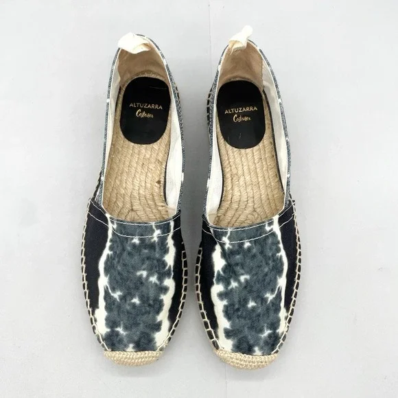 Castaner Altuzarra Womens 39 8 Kenda Espadrille Shoes Navy Tie Dyed Flat Loafers