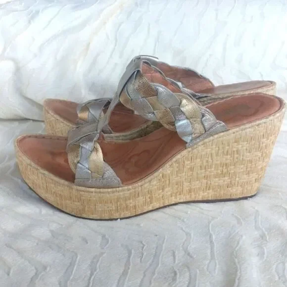 Born Barstow Platform- Metallic Wedge Sandal