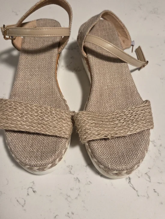 Neutral Beige Women's Espadrille Sandals - Brand