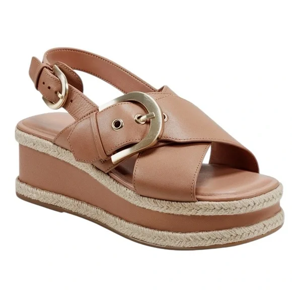 NWT‎ MARC FISHER RENDA SLINGBACK ESPADRILLE PLATFORM SANDALS SIZE 8