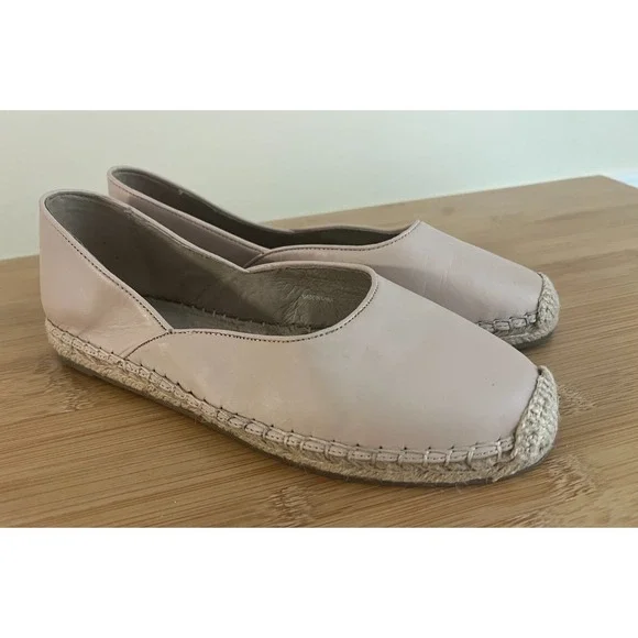 Eileen‎ Fisher Womens Shoes Slip on Leather Espadrille Blush Size 7.5