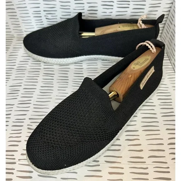Tommy Bahama Womens Black Knit Slip On Espadrille Sneakers 7.5 Minimalist Travel