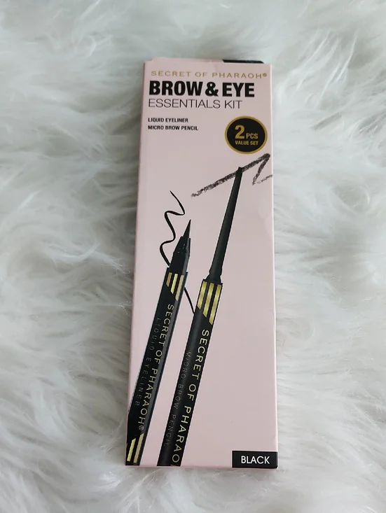 Secret of Pharaoh Brow & Eye Essentials Kit Set Of 2 NWT Sealed Shade Black