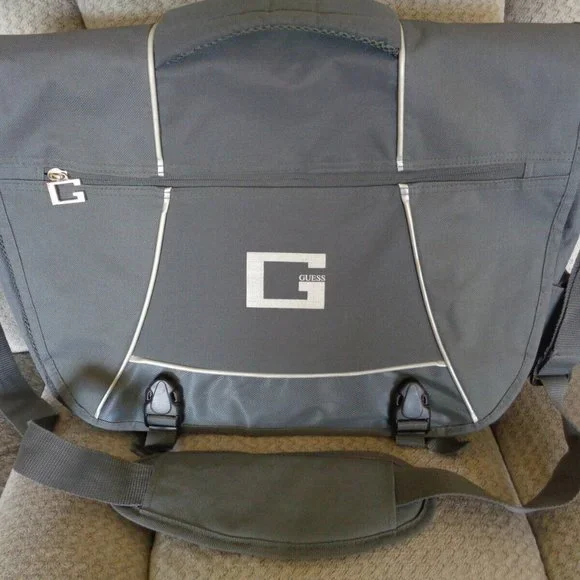 Guess Gray Urban Messenger Bag Laptop Computer Carry On Marciano Business Case