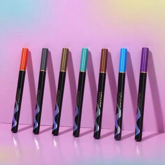 UCANBE 7 Colors Metallic Sparkle Finish Sparkling Eyeliner Pen Set