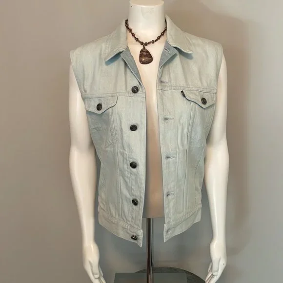 Levi's Made & Crafted $195 Levi Strauss & Co. Denim Trucker Sleeveless Vest