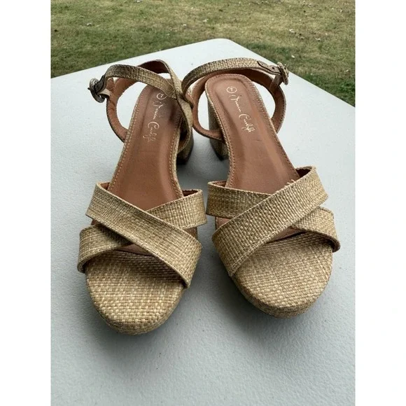Women Ankle Strap Size 7 Open Toe‎ Low Chunky Block Heel Sandals #2-29