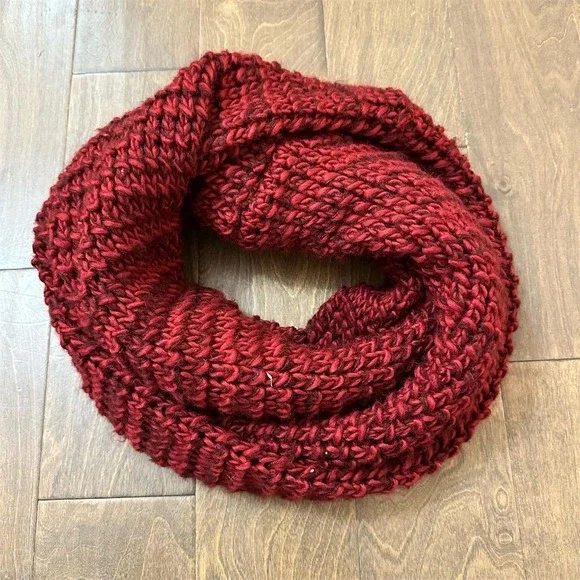 Express Women's Red Infinity Scarf Winter Neck‎ Warmer