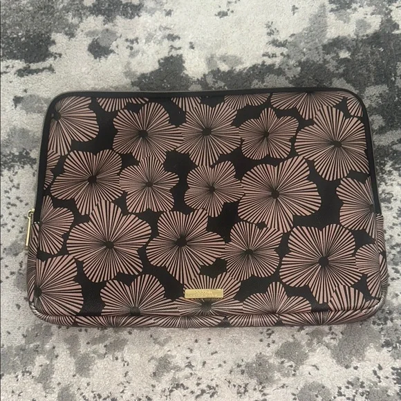 Trina Trina Turk black and pink Floral 13in Laptop Sleeve