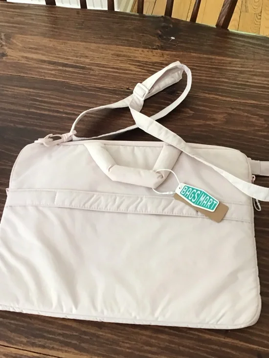 Bags Mart Women's Pale Pink Laptop Bag with Shoulder Strap