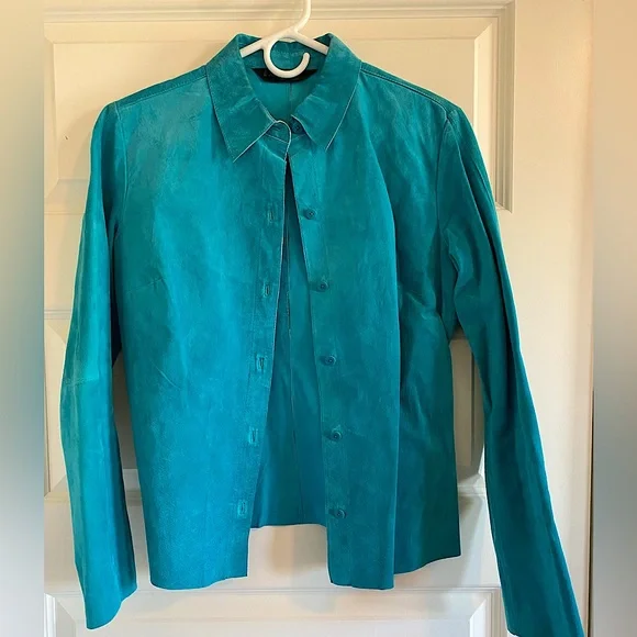 Vintage Express Blue Leather Jacket