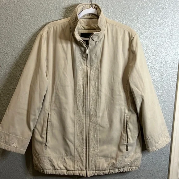 London Fog Cream coat size Large