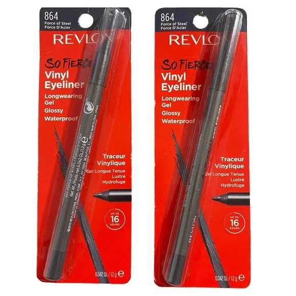 Set of 2 NEW Revlon So Fierce Vinyl Eyeliner Gel Glossy Waterproof 864