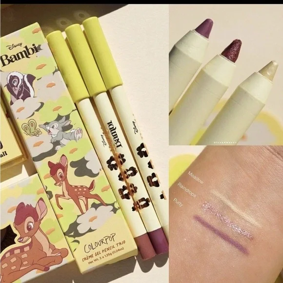 COLOURPOP Disney Bambi Crème Pencil Eyeliner Trio 3 Pack NEW IN BOX