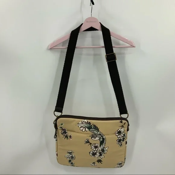 Lucky brand canvas padded messenger Crossbody laptop case